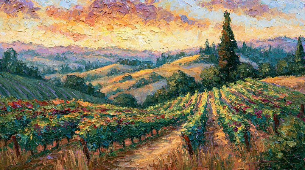 Vineyard on Rolling Hills