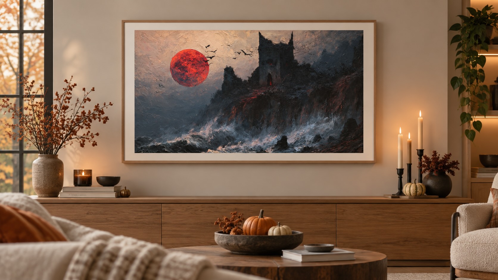 FrameTVHub-SamsungTV-HalloweenArt2 Free frame tv halloween art - vampire castle